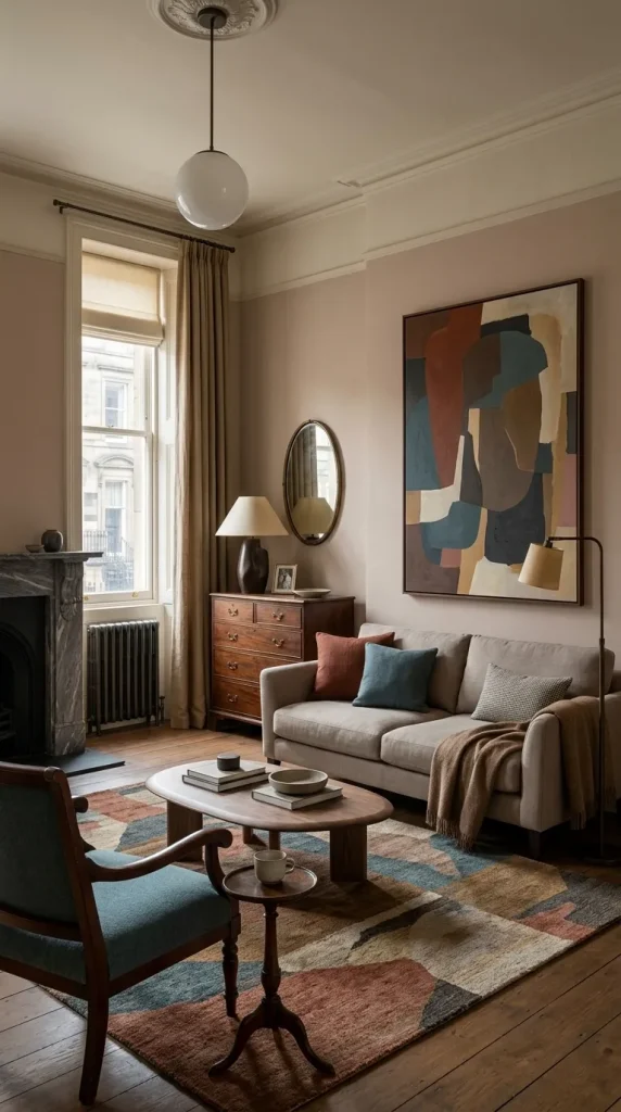 Mix Traditional Furniture With Contemporary Art for a Collected Room