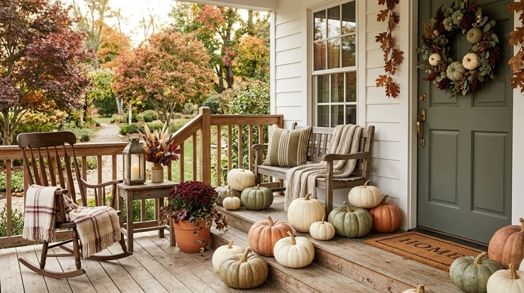 Mix traditional orange with cream and green