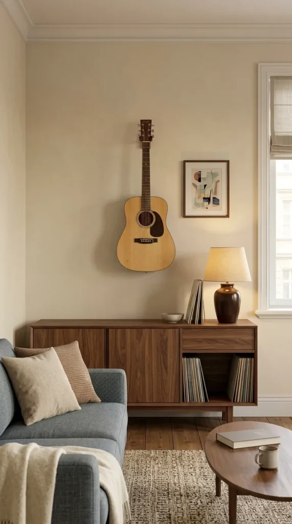 Mount One Acoustic Guitar as a Sculptural Focal Point