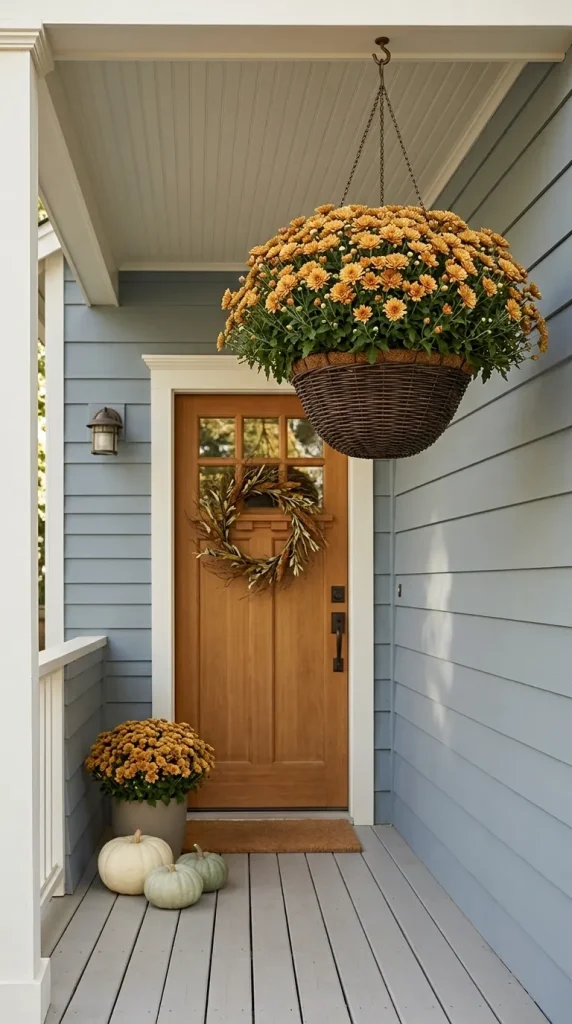Move Some of the Flowers Upward With Hanging Mums