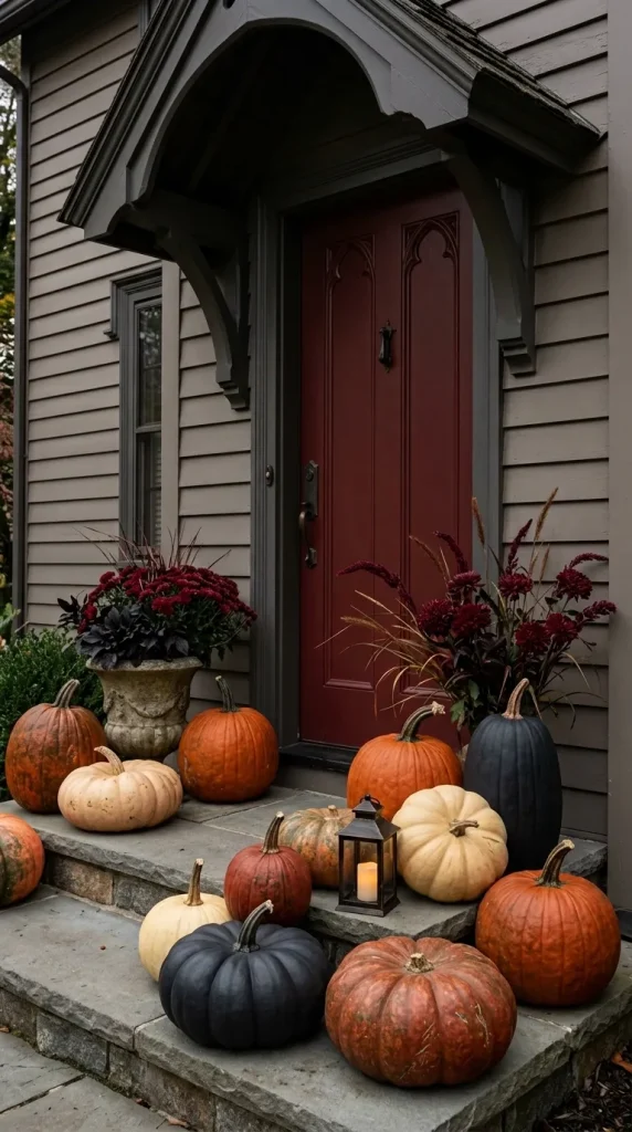 40 Front Porch Halloween Ideas for a Spooky, Stylish and Unforgettable Entrance 24 Paint a Few Pumpkins to Support the Porch Palette