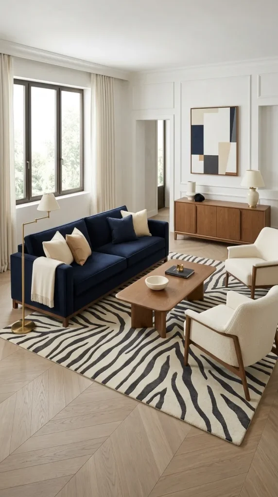 Pair Navy With Zebra for a Tailored Look