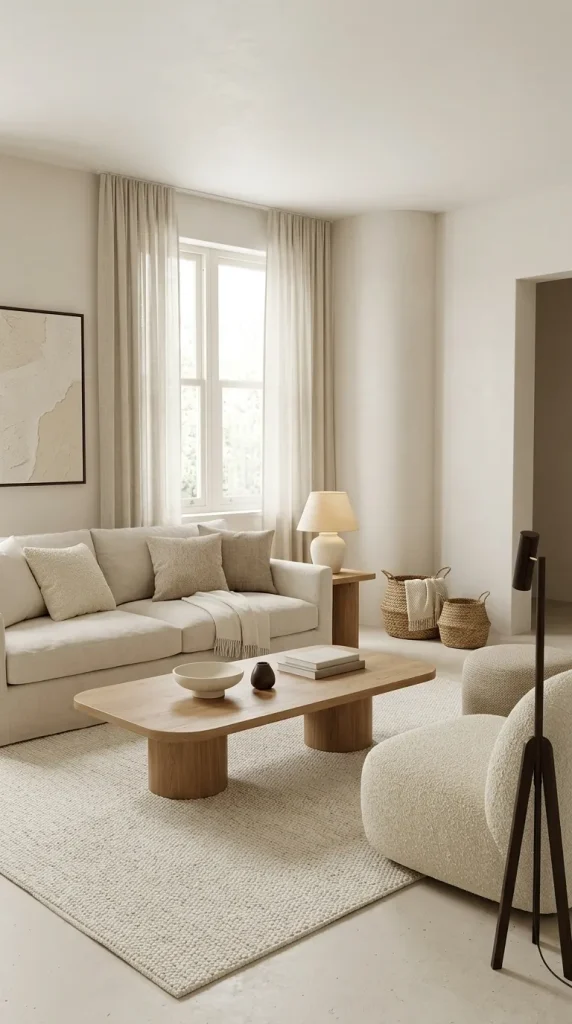 30 Living Room Ideas With Oak for Warm, Modern and Beautiful Spaces 9 Pair Oak With Cream for a Soft, Cosy Living Room