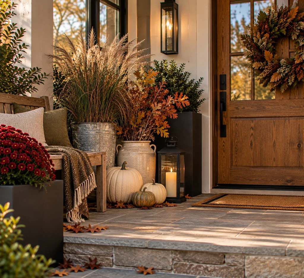 Pair rustic pieces with cleaner modern forms