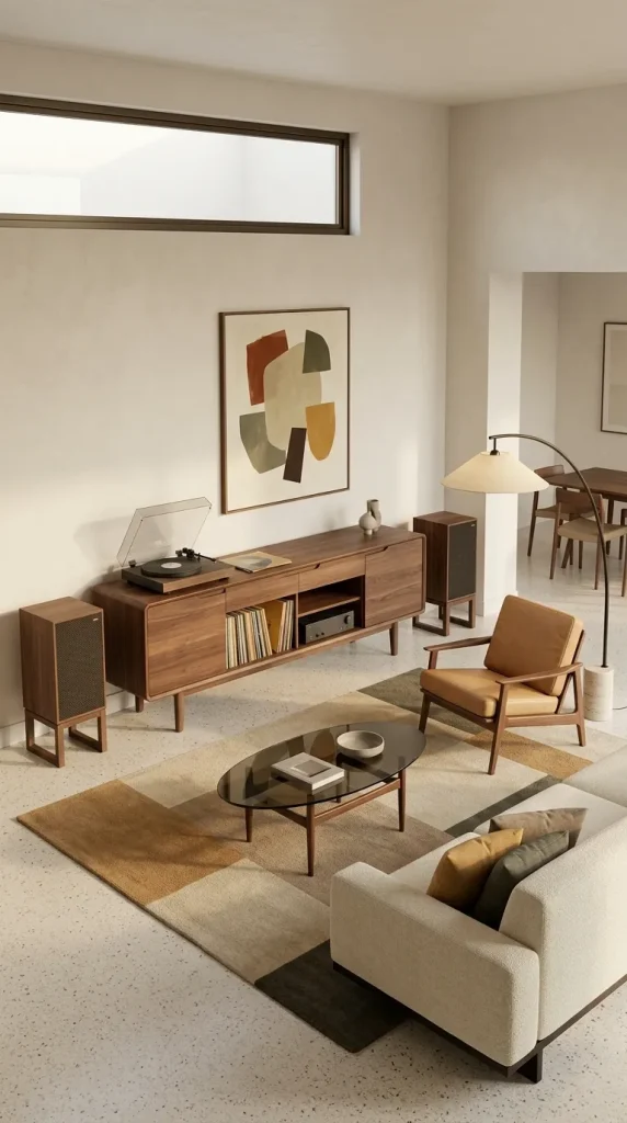 Put a Turntable on a Mid-Century Walnut Credenza