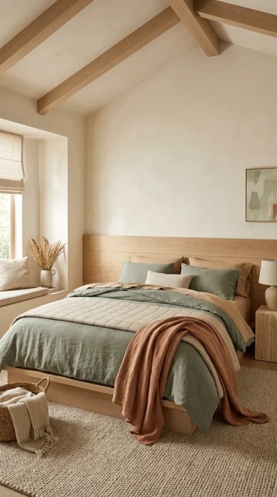 Sage + Tan + Muted Pumpkin