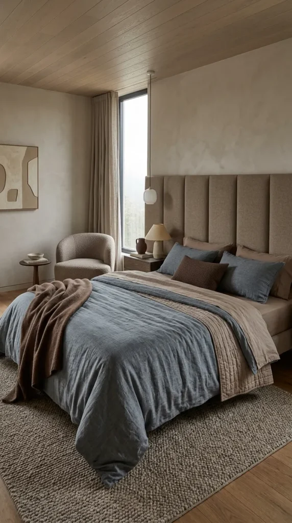 Slate Blue + Warm Taupe + Chocolate