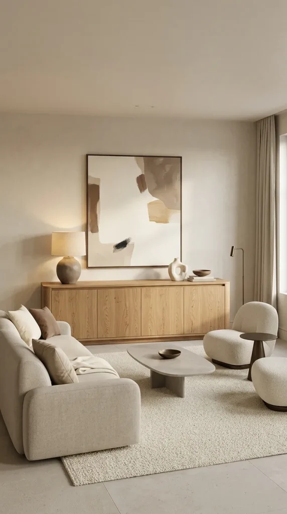 30 Living Room Ideas With Oak for Warm, Modern and Beautiful Spaces 23 Style an Oak Sideboard as a Living Room Focal Point