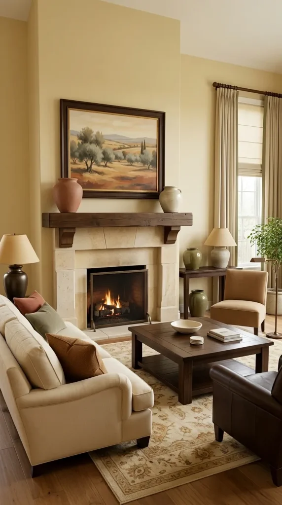 40 Living Room Decor Ideas for a Nostalgic 2000s and Y2K Aesthetic 15 Style the Mantelpiece With Ceramics and Substantial Artwork