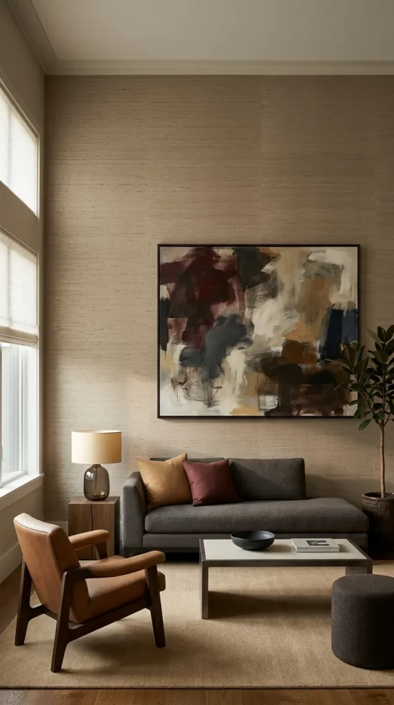Try Textured Wallpaper When the Room Needs Depth, Not Pattern