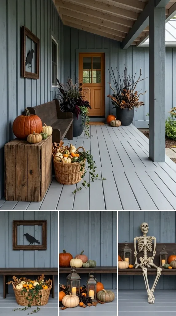 40 Front Porch Halloween Ideas for a Spooky, Stylish and Unforgettable Entrance 40 Turn Crates, Baskets, Planters, Frames, and Furniture Into Halloween Structure