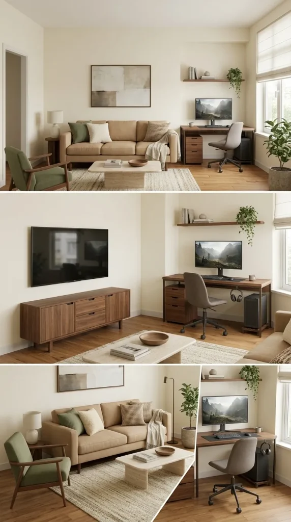 35 Gaming Living Room Ideas That Make Your Setup Stylish, Cosy and Seriously Fun 14 Turn an Unused Corner Into a Compact Gaming Station