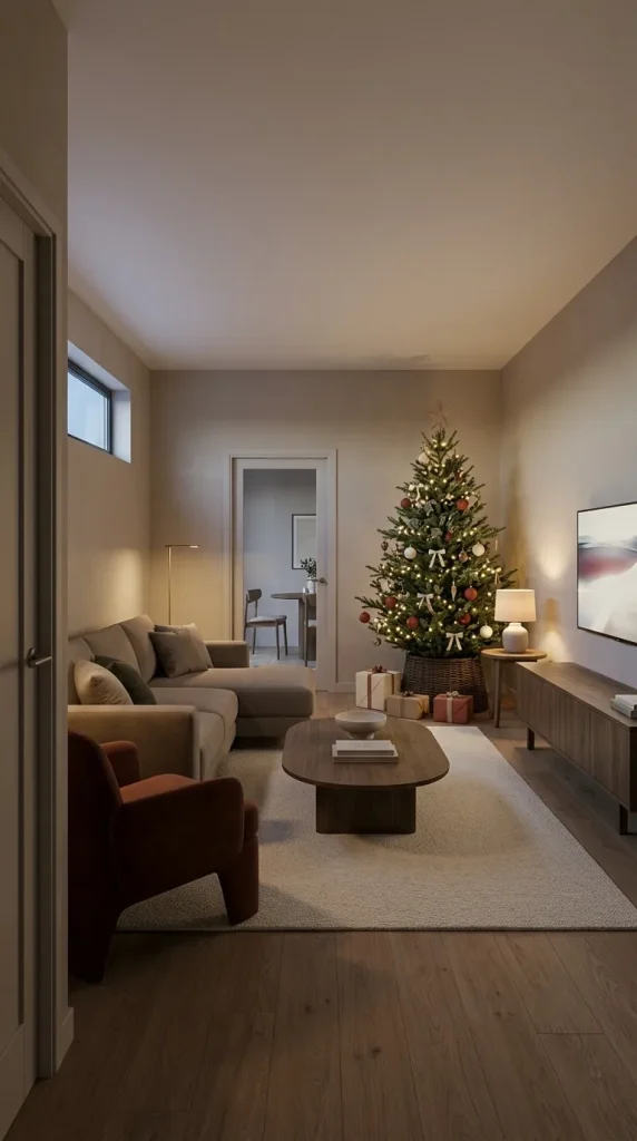 42 Christmas Living Room Decor Ideas for a Cosy, Magical and Beautifully Festive Home 13 Turn an Unused Living Room Corner Into a Christmas Feature