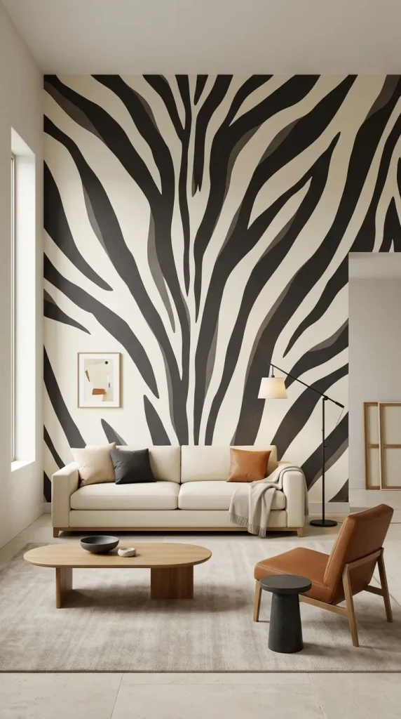 Use Animal-Print Wallpaper as a Statement Wall
