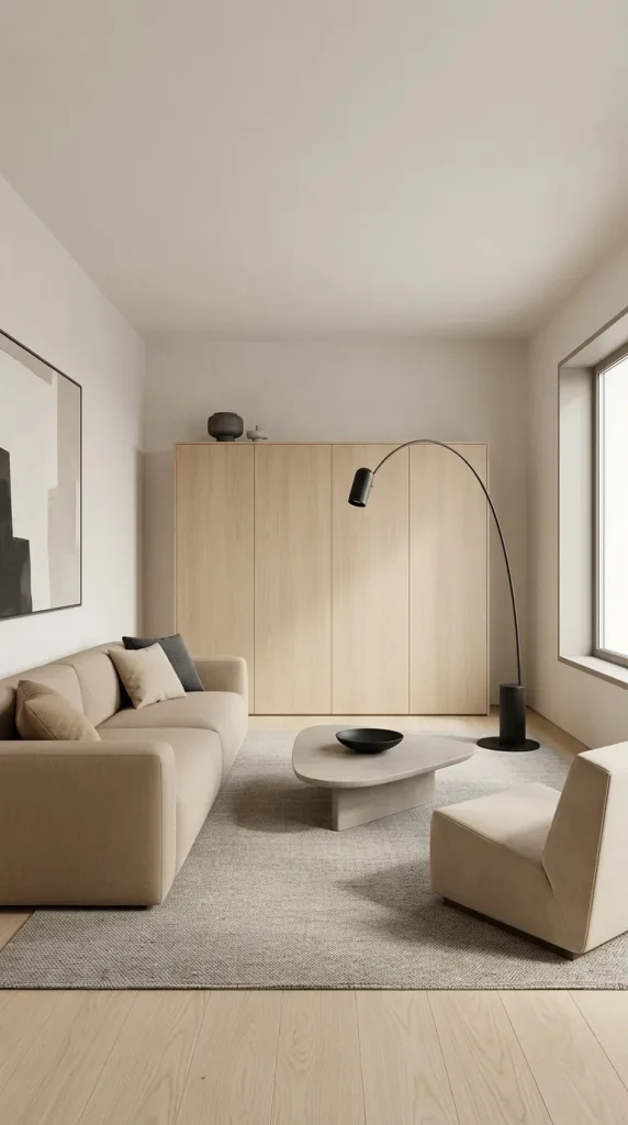 30 Living Room Ideas With Oak for Warm, Modern and Beautiful Spaces 10 Use Beige and Oak for Warm Minimalism