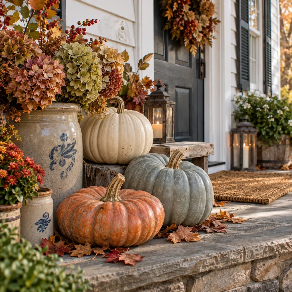 Use Cinderella and Jarrahdale-style pumpkins