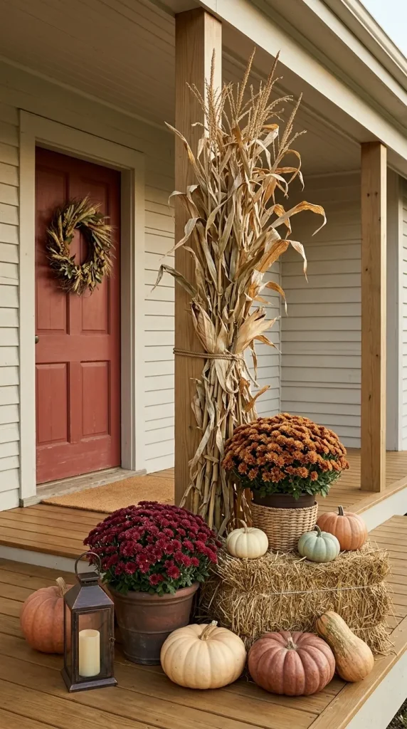 Use Hay Bales and Cornstalks to Add Harvest Height
