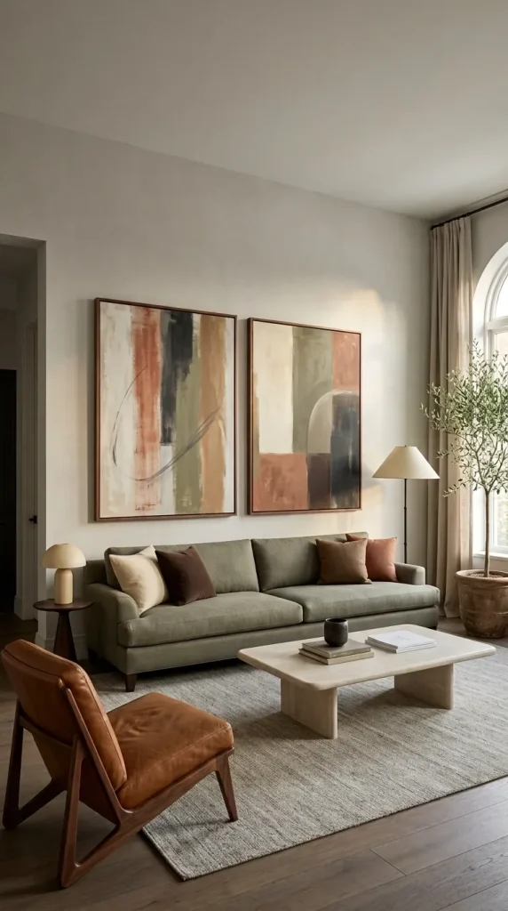 Use a Pair of Large Artworks Instead of One Canvas