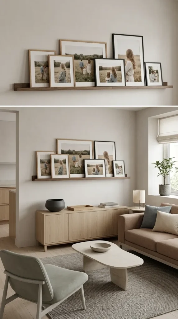Use a Photo Ledge for Pictures That Change Often