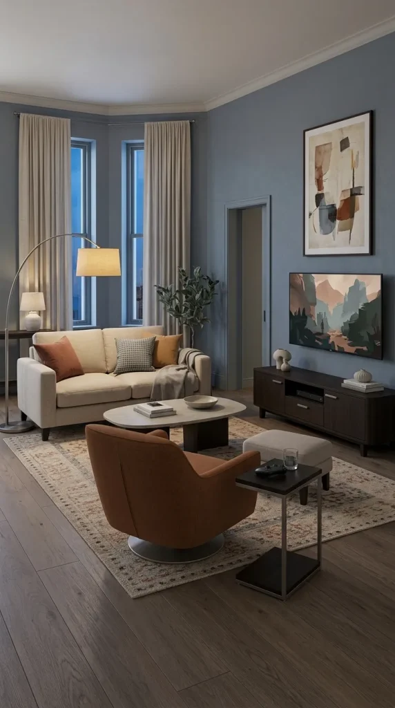 35 Gaming Living Room Ideas That Make Your Setup Stylish, Cosy and Seriously Fun 26 Use an Upholstered Swivel Chair Instead of a Racing-Style Gaming Chair