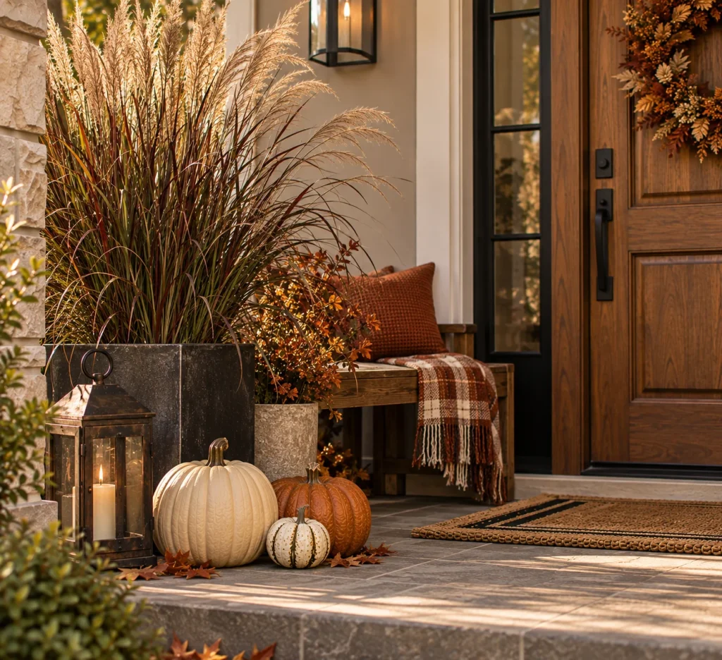 Use ornamental grasses for a modern farmhouse version