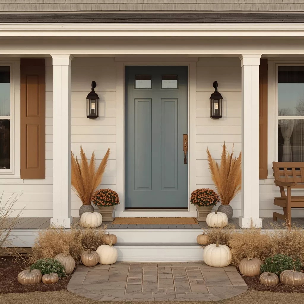 23 Coastal Fall Front Porch Ideas for a Breezy Beach House Autumn 3 add-camel-and-sand-instead-of-bright-orange-6aa02fe5dc513