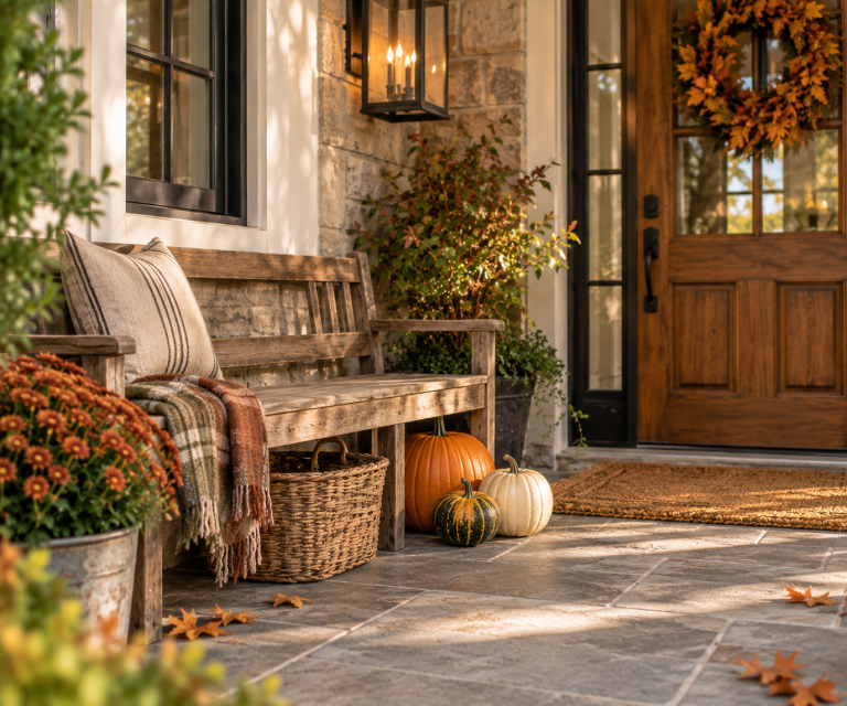 23 DIY and Repurposed Fall Front Porch Ideas for a Cozy, Collected Entrance 9 Featured Image