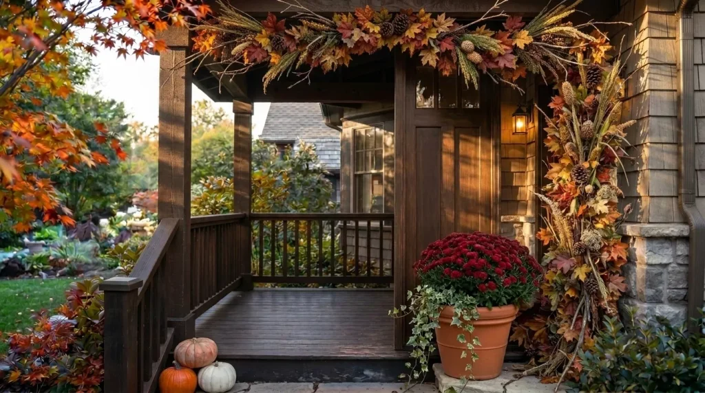 make-a-garland-from-faux-leaves-and-natural-branches