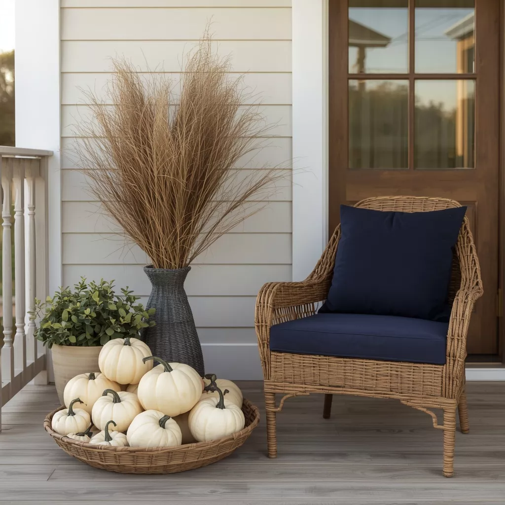 23 Coastal Fall Front Porch Ideas for a Breezy Beach House Autumn 5 try-navy-cream-and-olive-6aa02fe205d2b