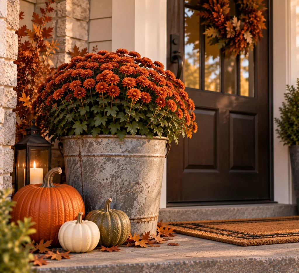 turn-galvanized-buckets-into-mum-planters