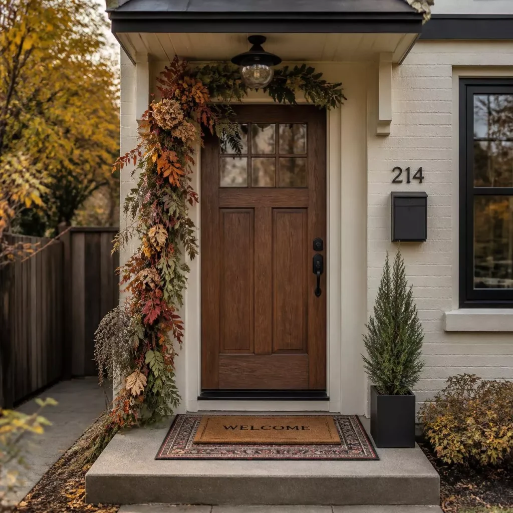 use-only-a-side-garland-and-one-layered-mat-on-a-tiny-porch