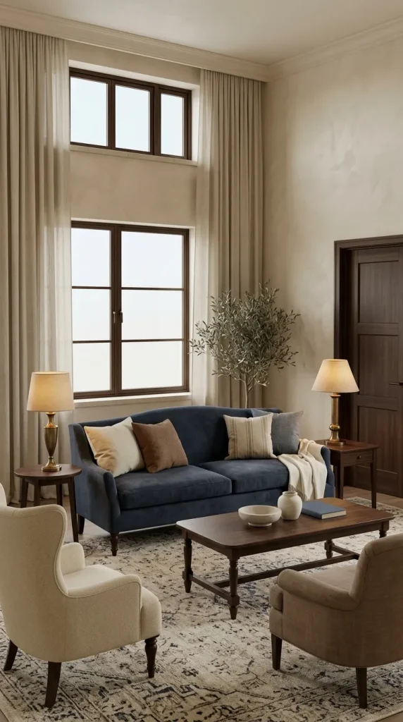35 Gold Living Room Ideas for Elegant, Modern and Sophisticated Spaces 13 Add Aged-Brass Table Lamps
