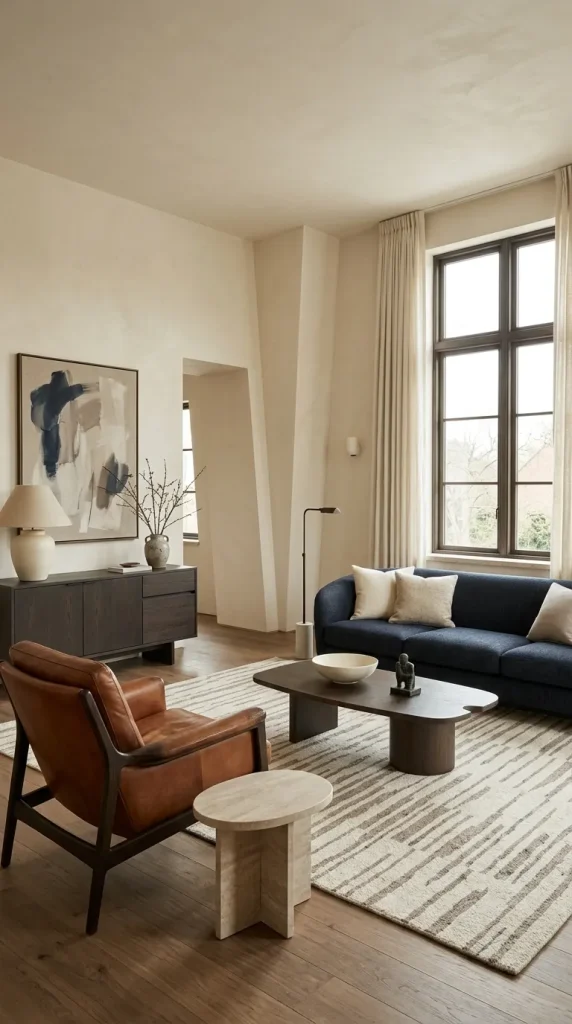 Add Tan or Cognac to Stop the Room Feeling Too Coastal