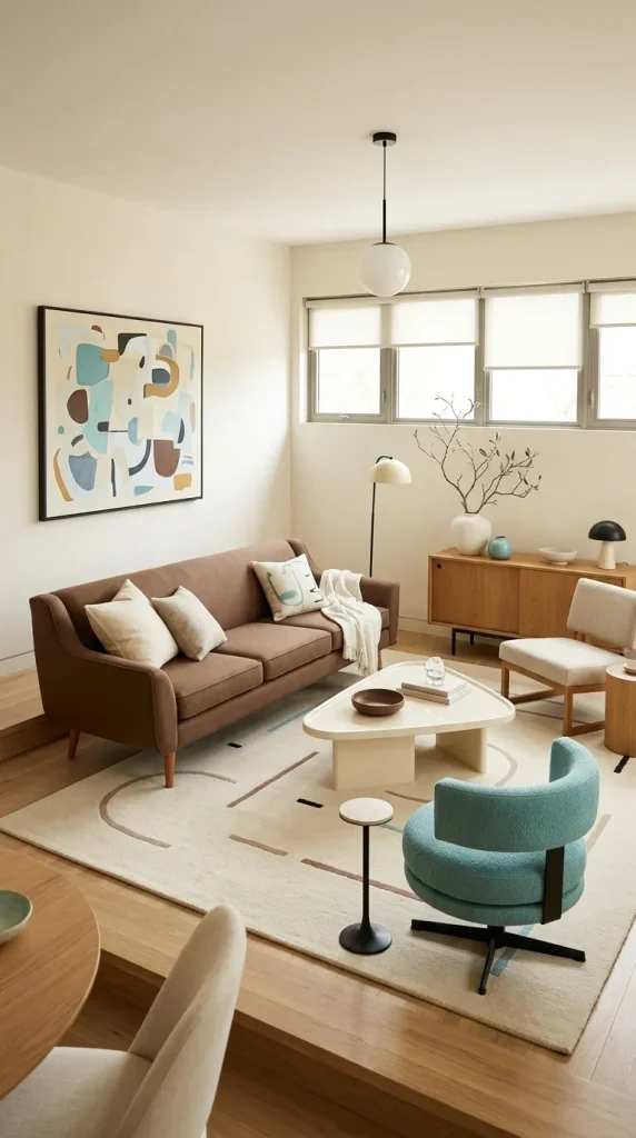 35 Brown Couch Living Room Ideas for Warm, Modern and Stylish Spaces 25 Add Turquoise for a More Playful Brown Room