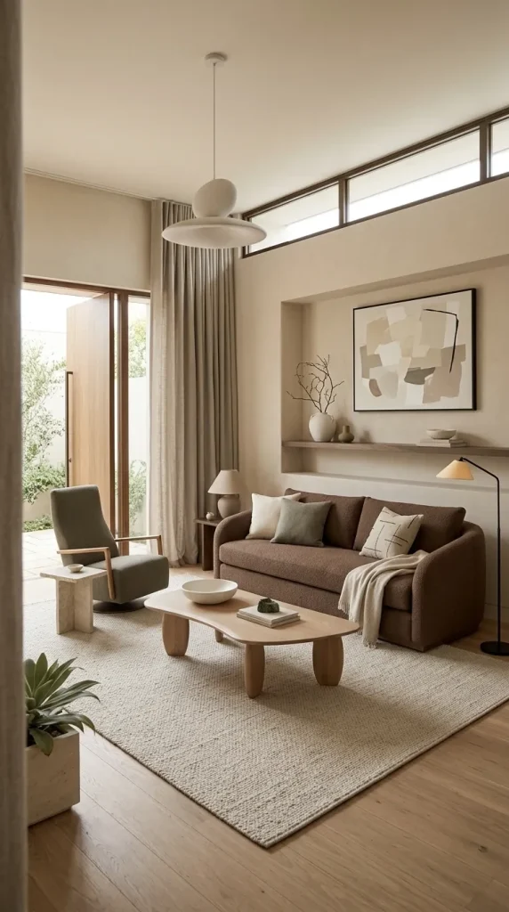 35 Brown Couch Living Room Ideas for Warm, Modern and Stylish Spaces 16 Build a Beige-and-Brown Tonal Room