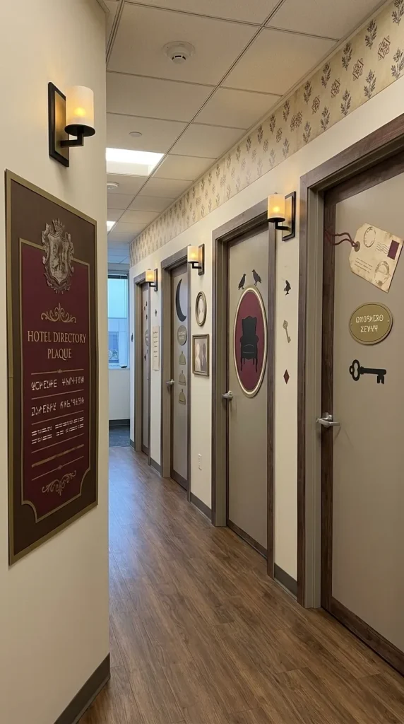 35 Office Halloween Decorations Ideas for Every Kind of Workplace 33 Build a Contest-Level Haunted Hotel Corridor