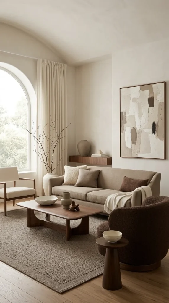 Build a Cream, Beige and Taupe Living Room