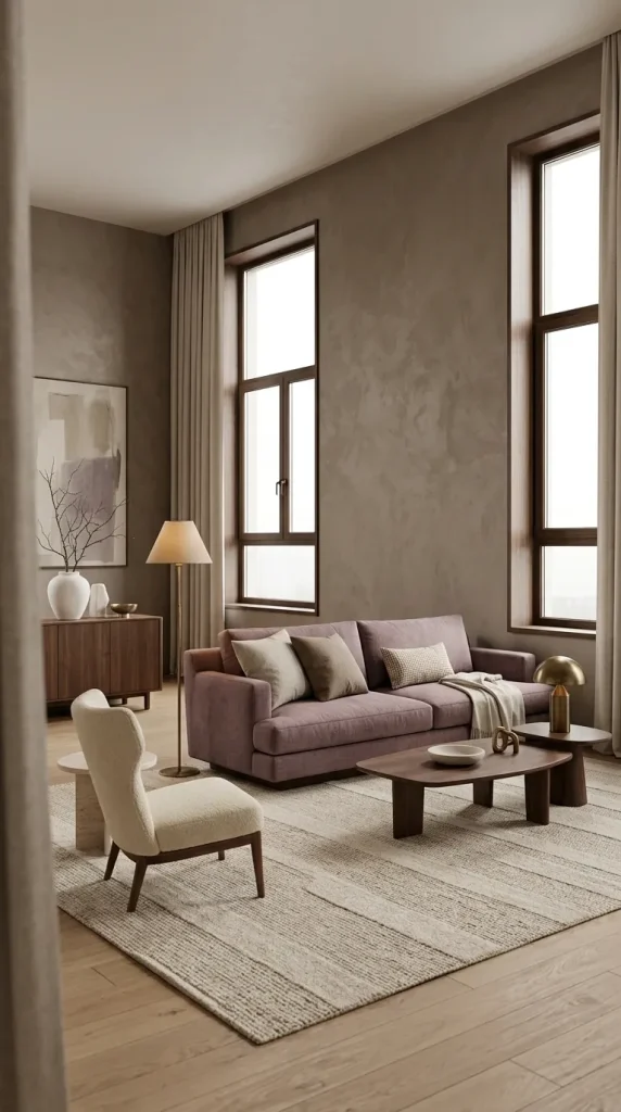 Build a Mauve and Taupe Living Room