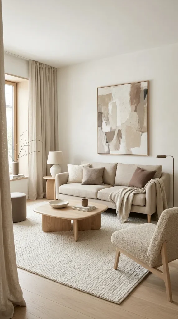 Build a Soft Neutral Room Around a Light Beige Couch