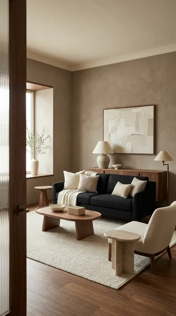 Build a Warm Neutral Room With Taupe and Black