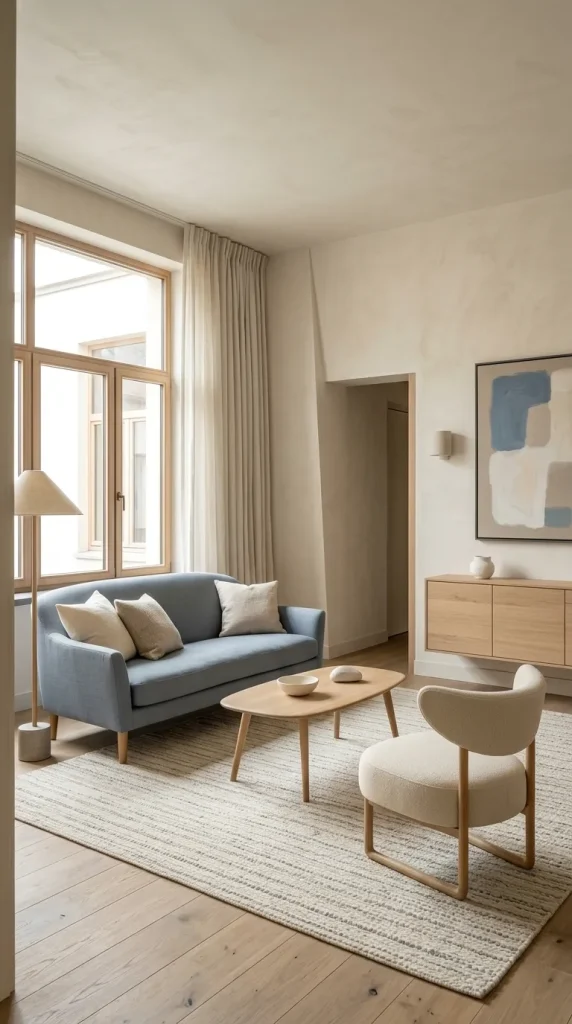 Combine Powder Blue, Cream and Pale Oak
