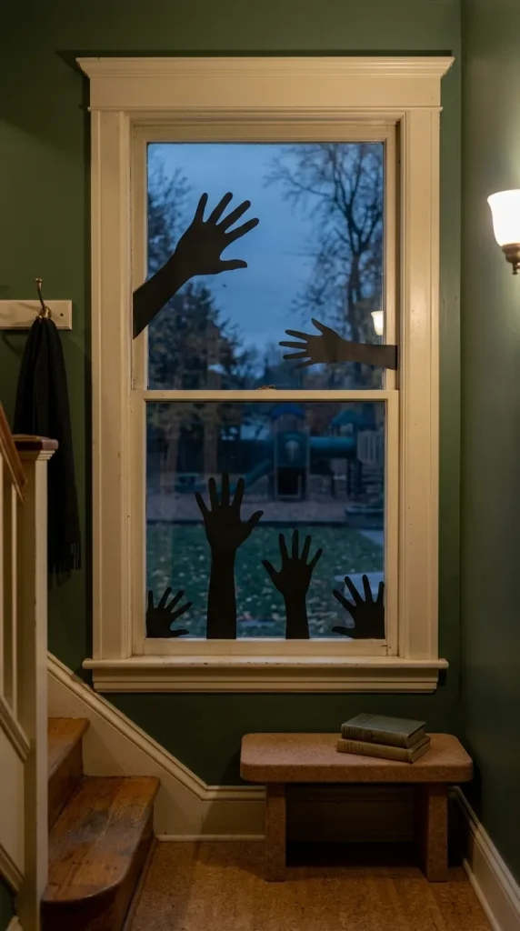Create Shadowy Hands Pressed Against the Glass