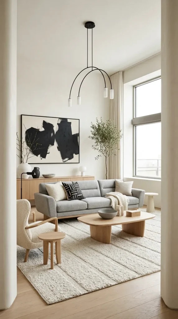 30 Grey Couch Living Room Ideas for Warm, Stylish and Colorful Spaces 7 Create a Black-and-White Grey Couch Room