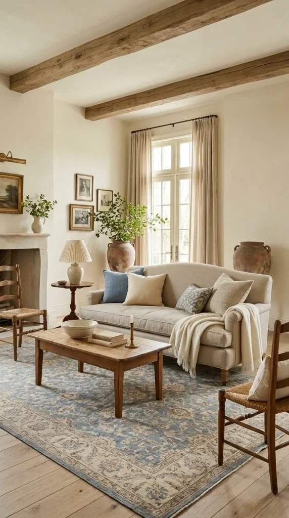 Create a French-Country Beige Living Room