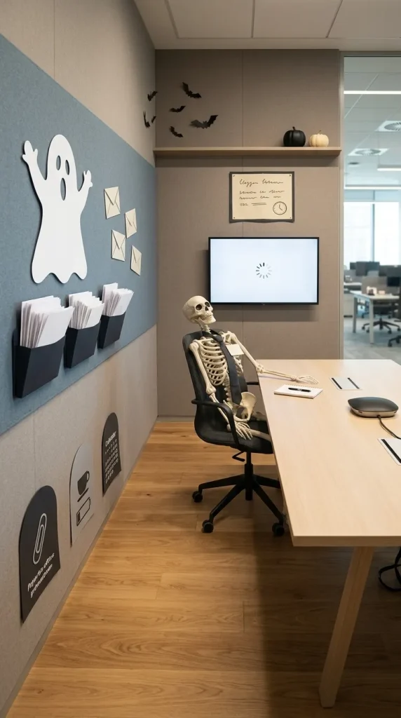 35 Office Halloween Decorations Ideas for Every Kind of Workplace 35 Create a Funny “Office Afterlife” Theme