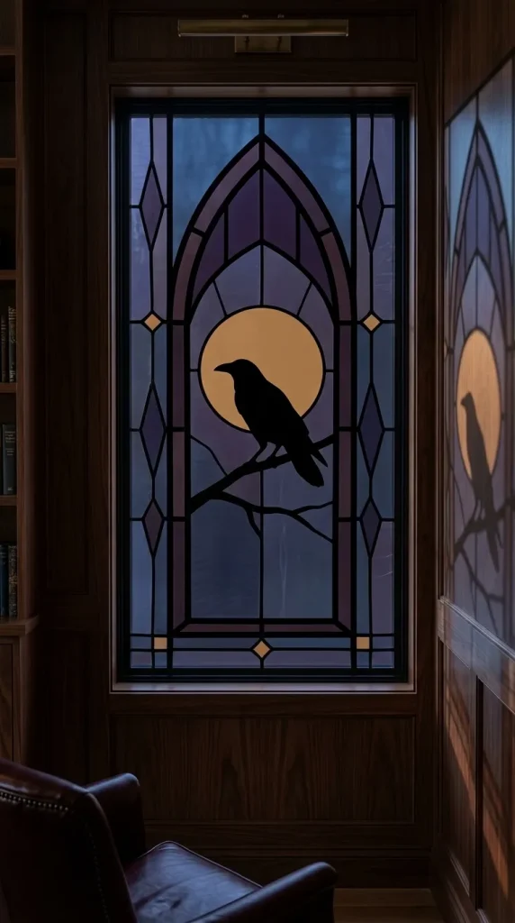Create a Gothic Moon-and-Raven Window