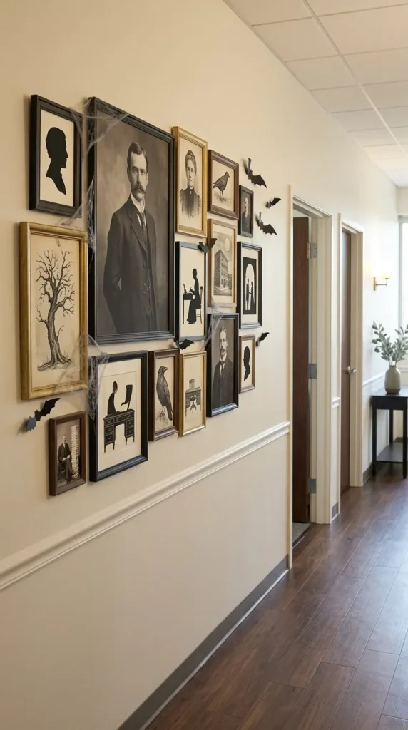 35 Office Halloween Decorations Ideas for Every Kind of Workplace 26 Create a Haunted Portrait Gallery Wall