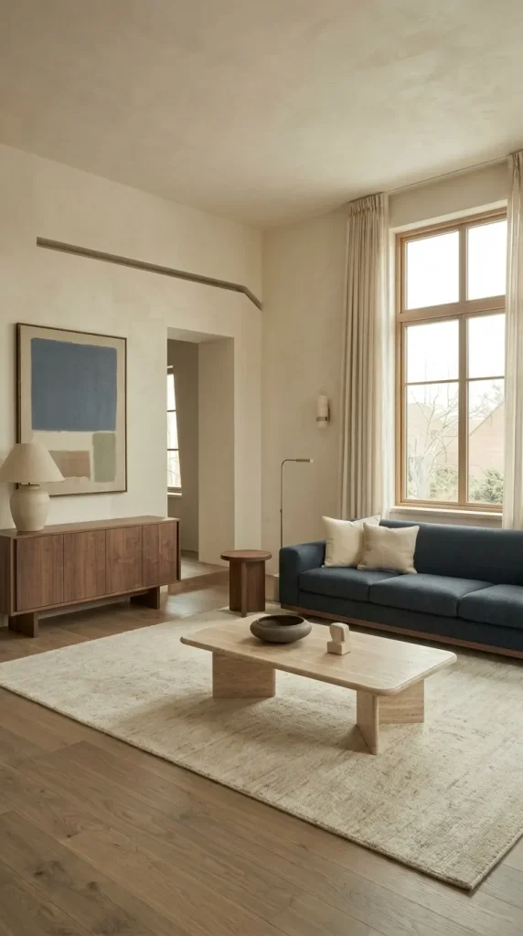 Create a Modern Blue and Cream Room With Cleaner Lines