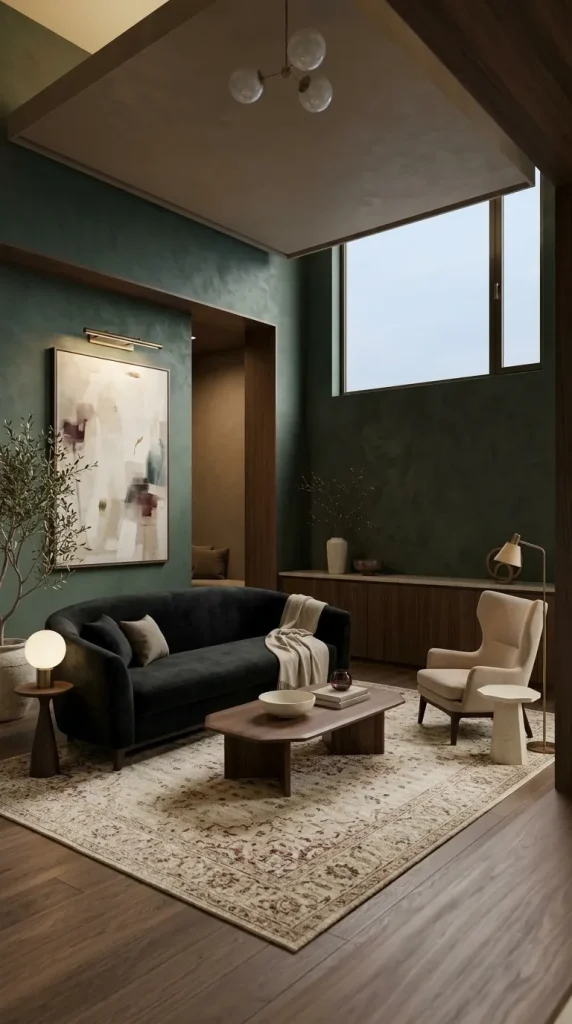 Create a Moody Black Velvet Living Room