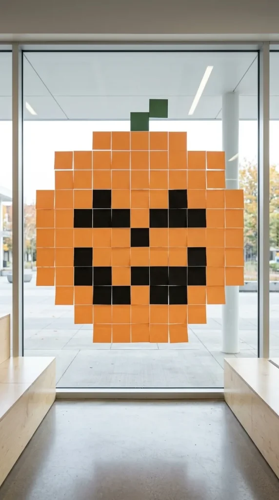 Create a Pixel-Style Pumpkin With Sticky Notes